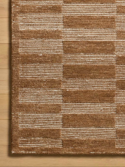 tufted wool rug corner close up