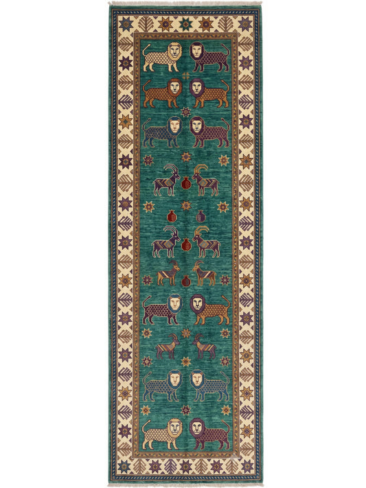 hand knotted long runner rug