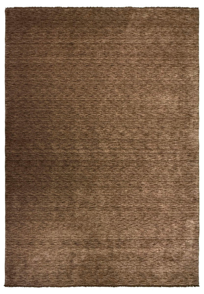 brown washable handloom rug made with NZ wool
