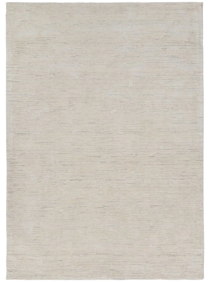 Beige loopcut hand tufted area rug