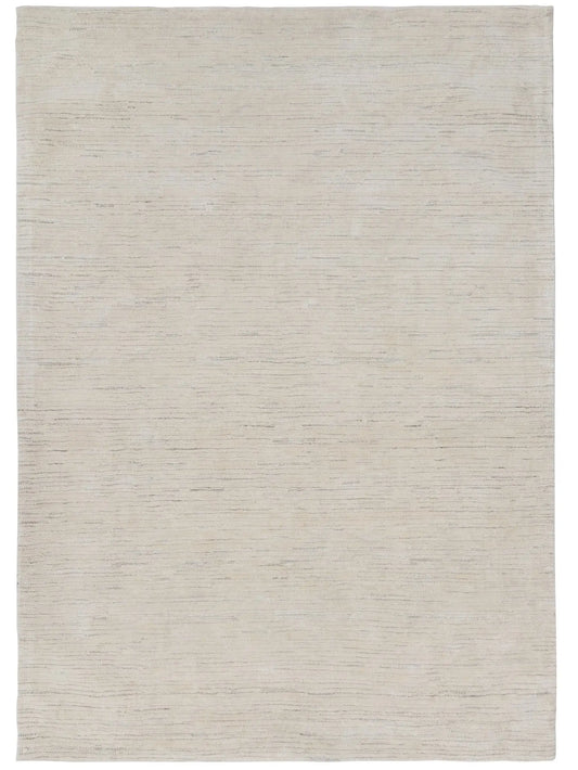 Beige loopcut hand tufted area rug