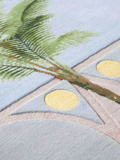 close view of luic wool rug