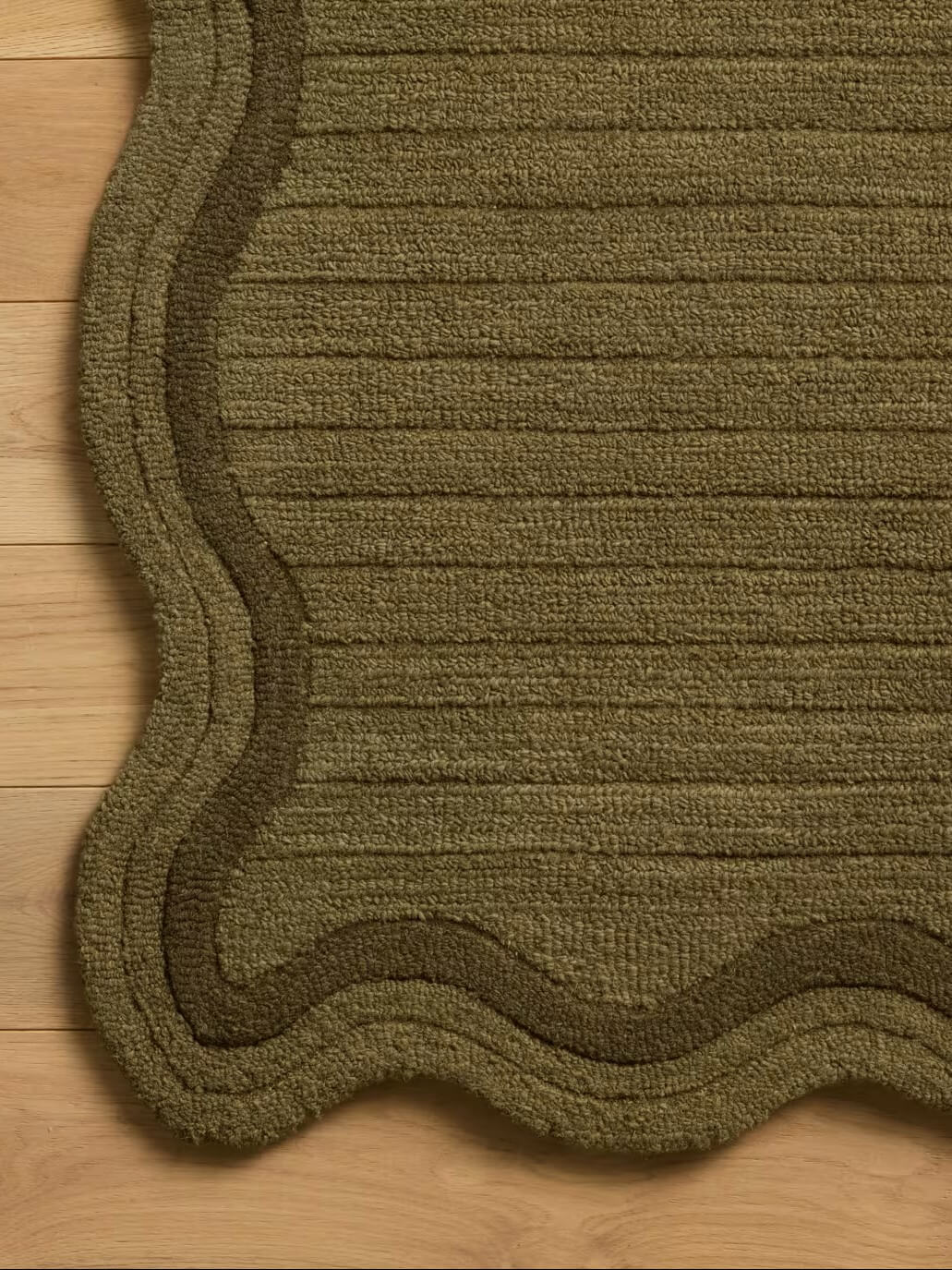 brown wool rug close up