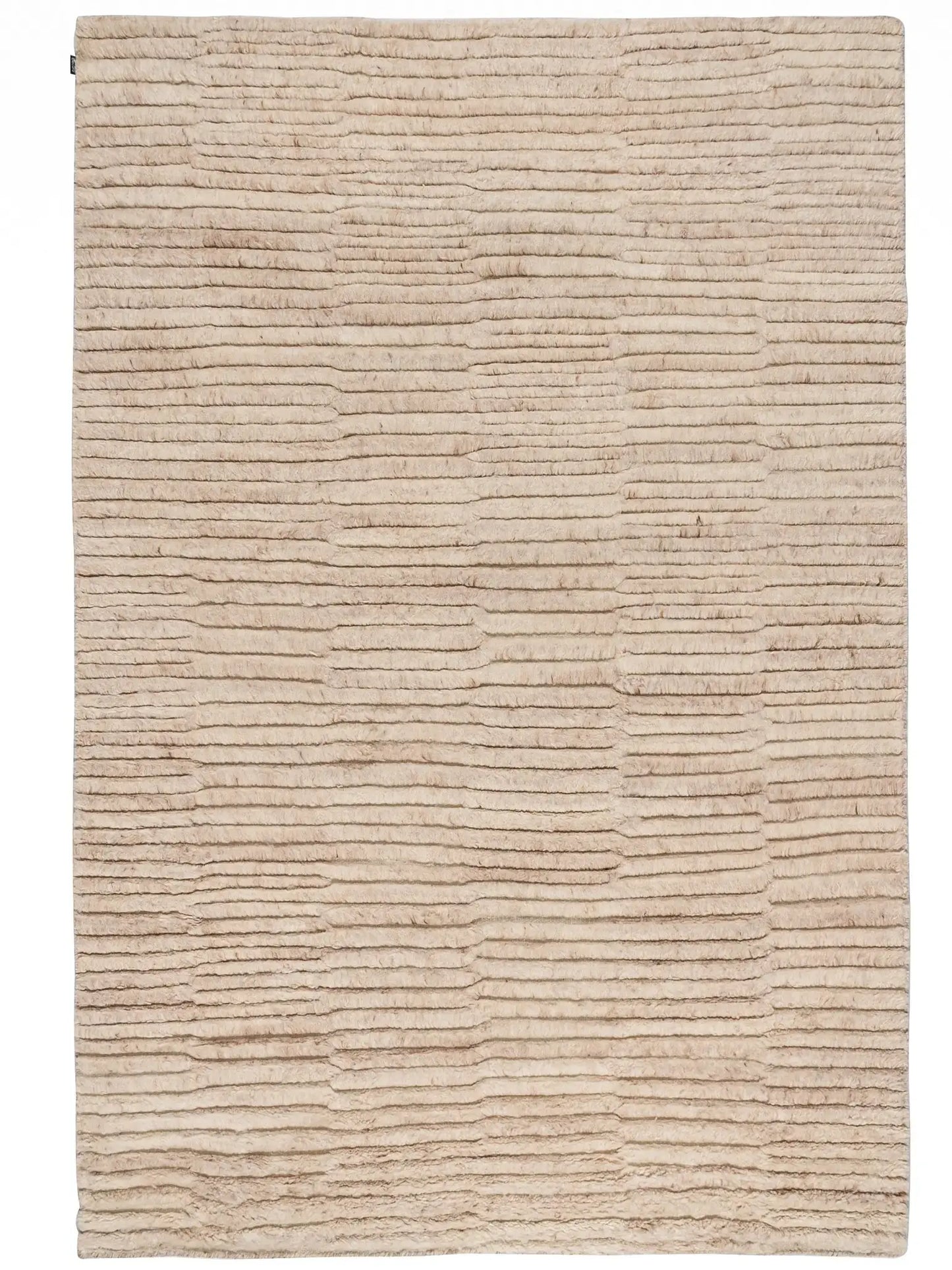 Beige hand knotted carpet for modern living rooms