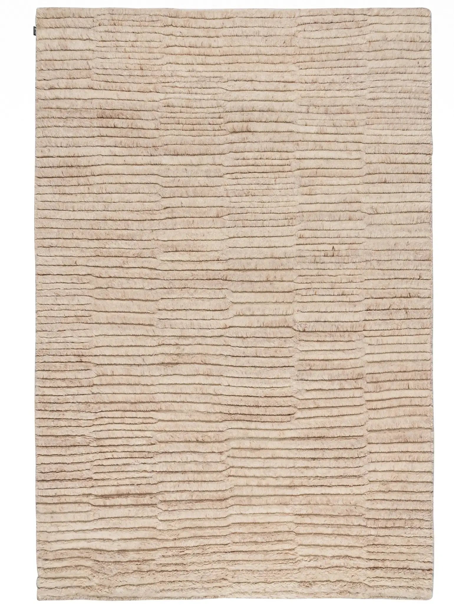 Beige hand knotted carpet for modern living rooms