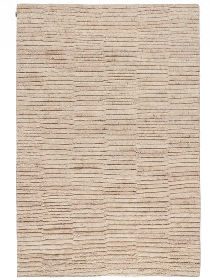 Beige hand knotted carpet for modern living rooms