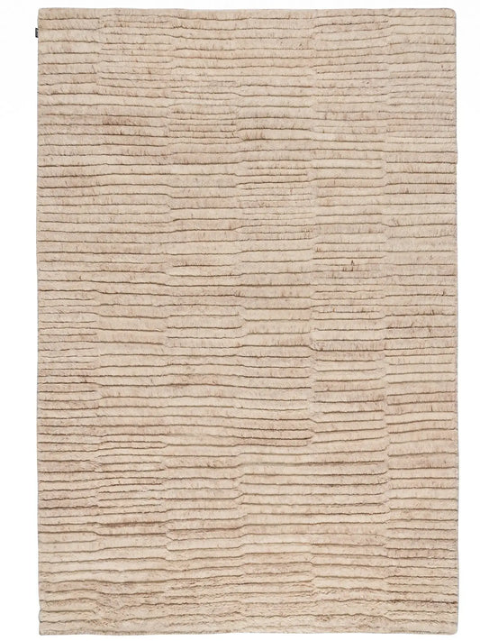 Beige hand knotted carpet for modern living rooms