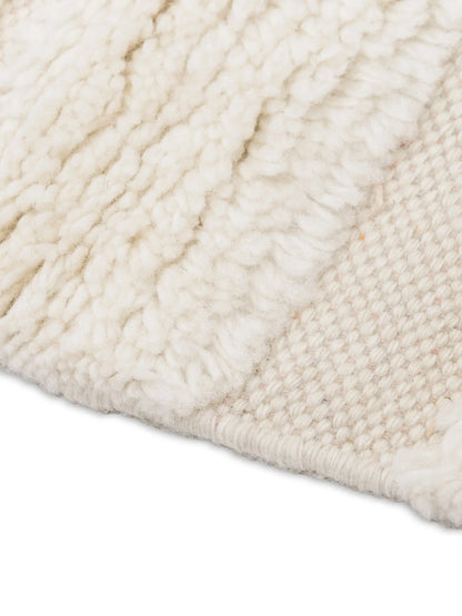 knotted wool rug close up