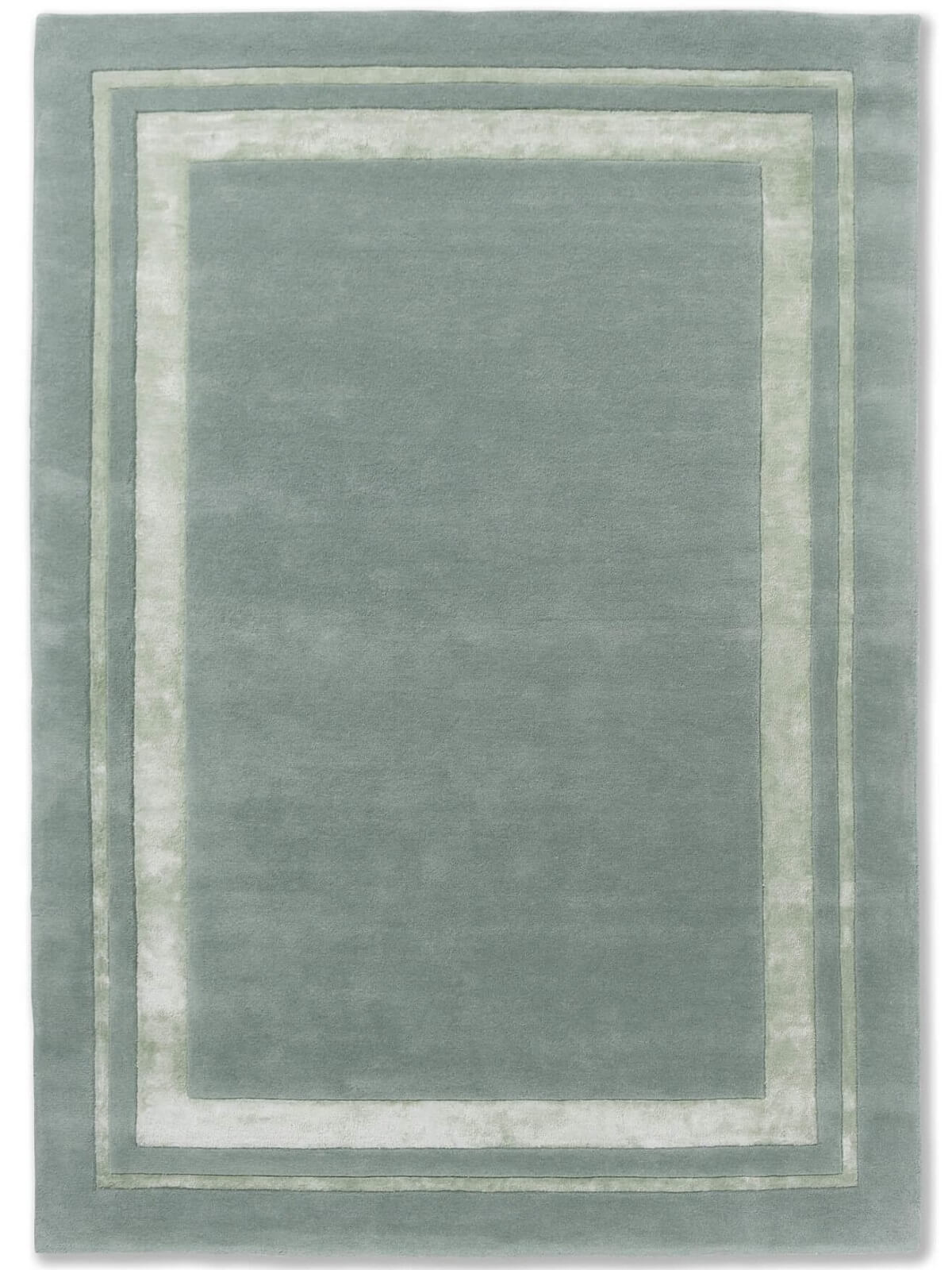 hand tufted wool rug with border