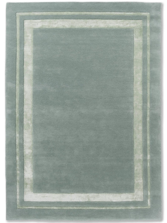 hand tufted wool rug with border