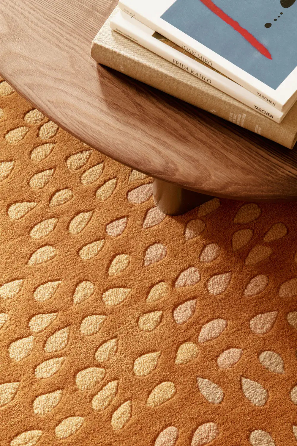 modern wool rug close up