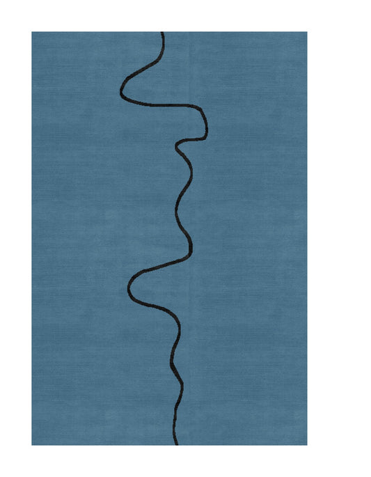 modern minimalist hand-tufted wool Rug for Living Room