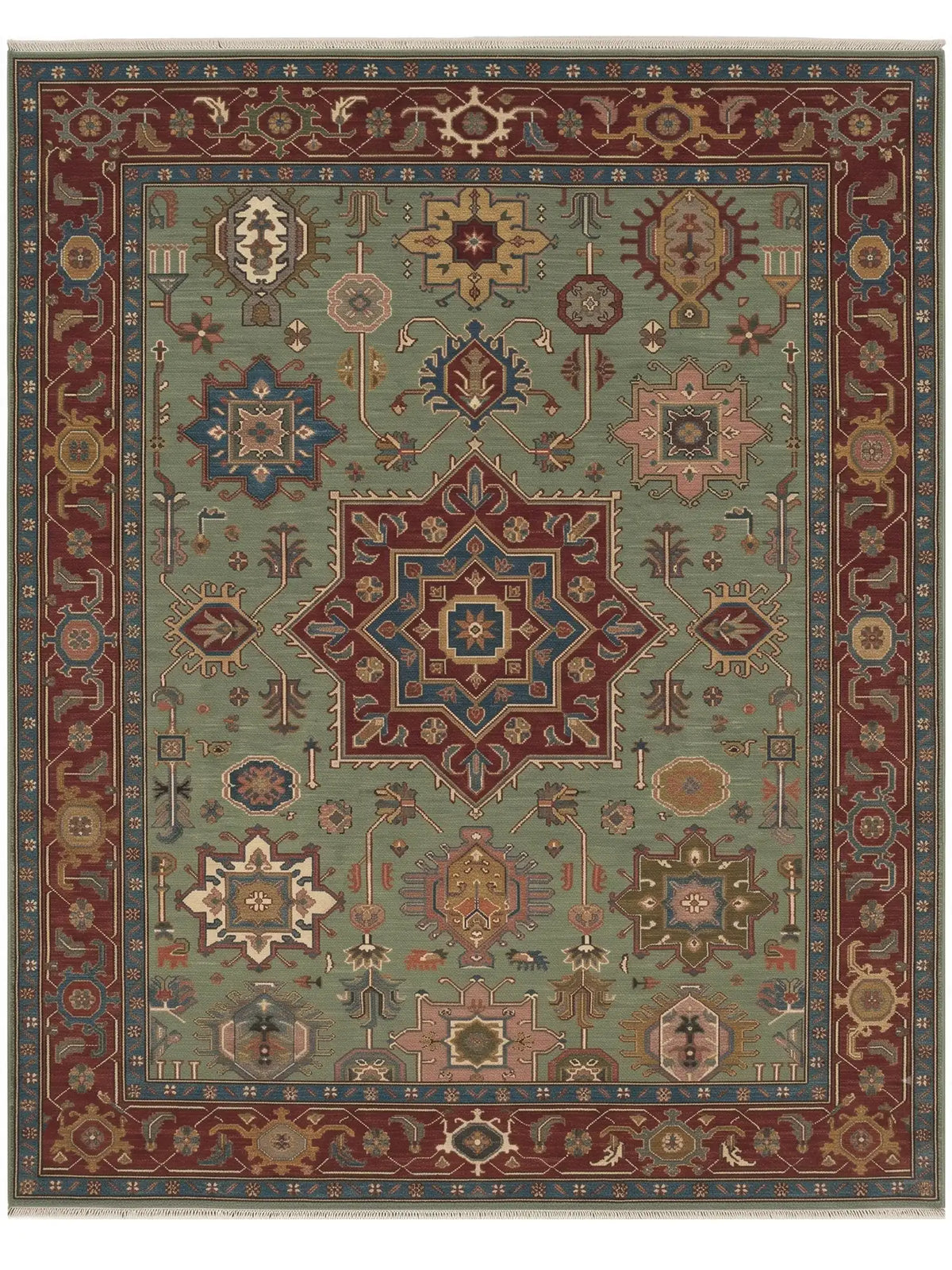 traditional pattern hand knotted wool area rug for home