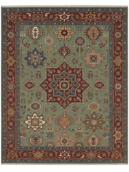 traditional pattern hand knotted wool area rug for home