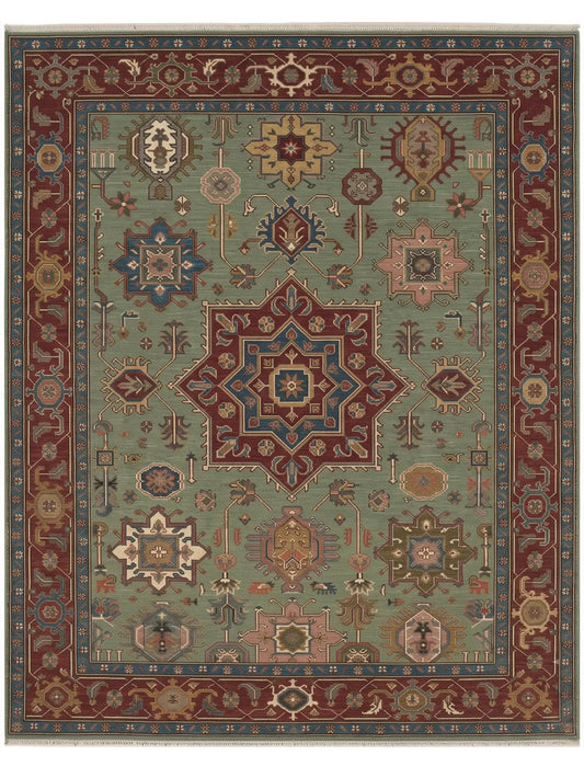 traditional pattern hand knotted wool area rug for home