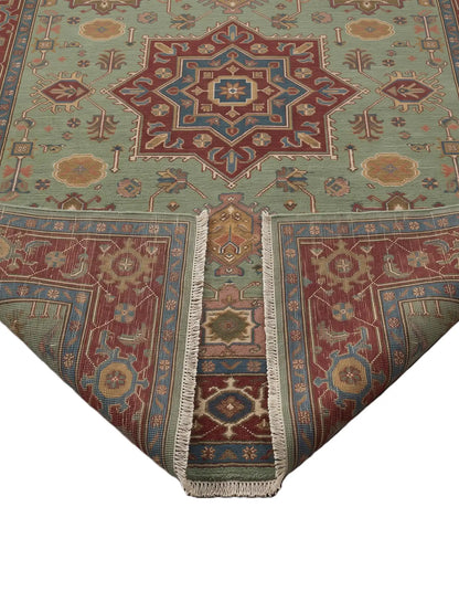muglai knotted wool area rug