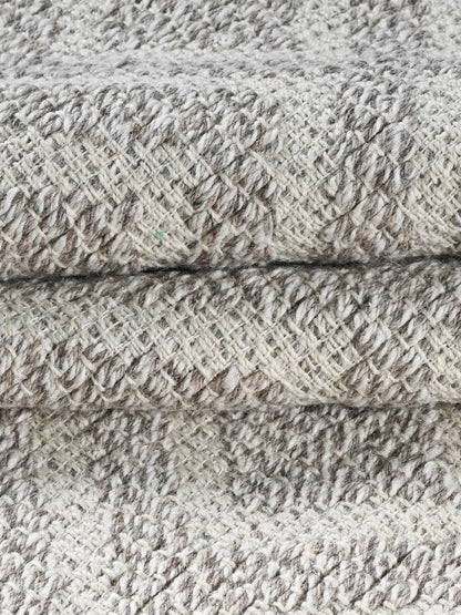 close up of hand woven jute rug