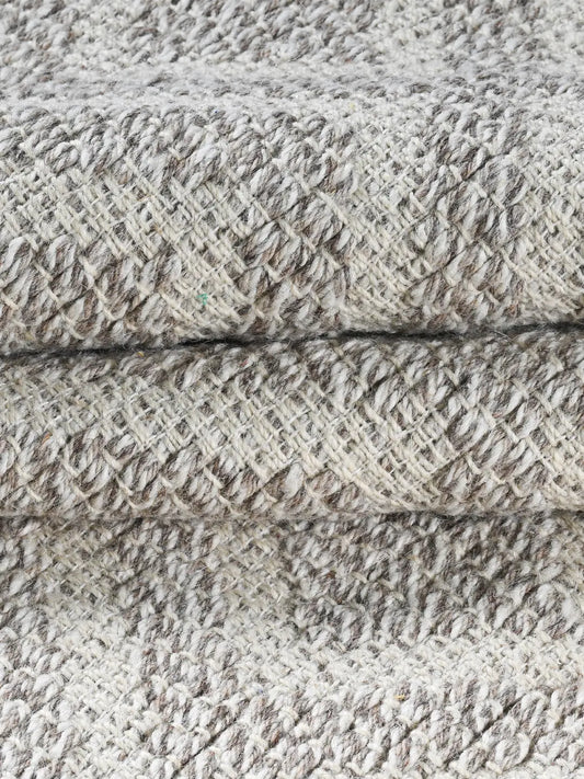 close up of hand woven jute rug