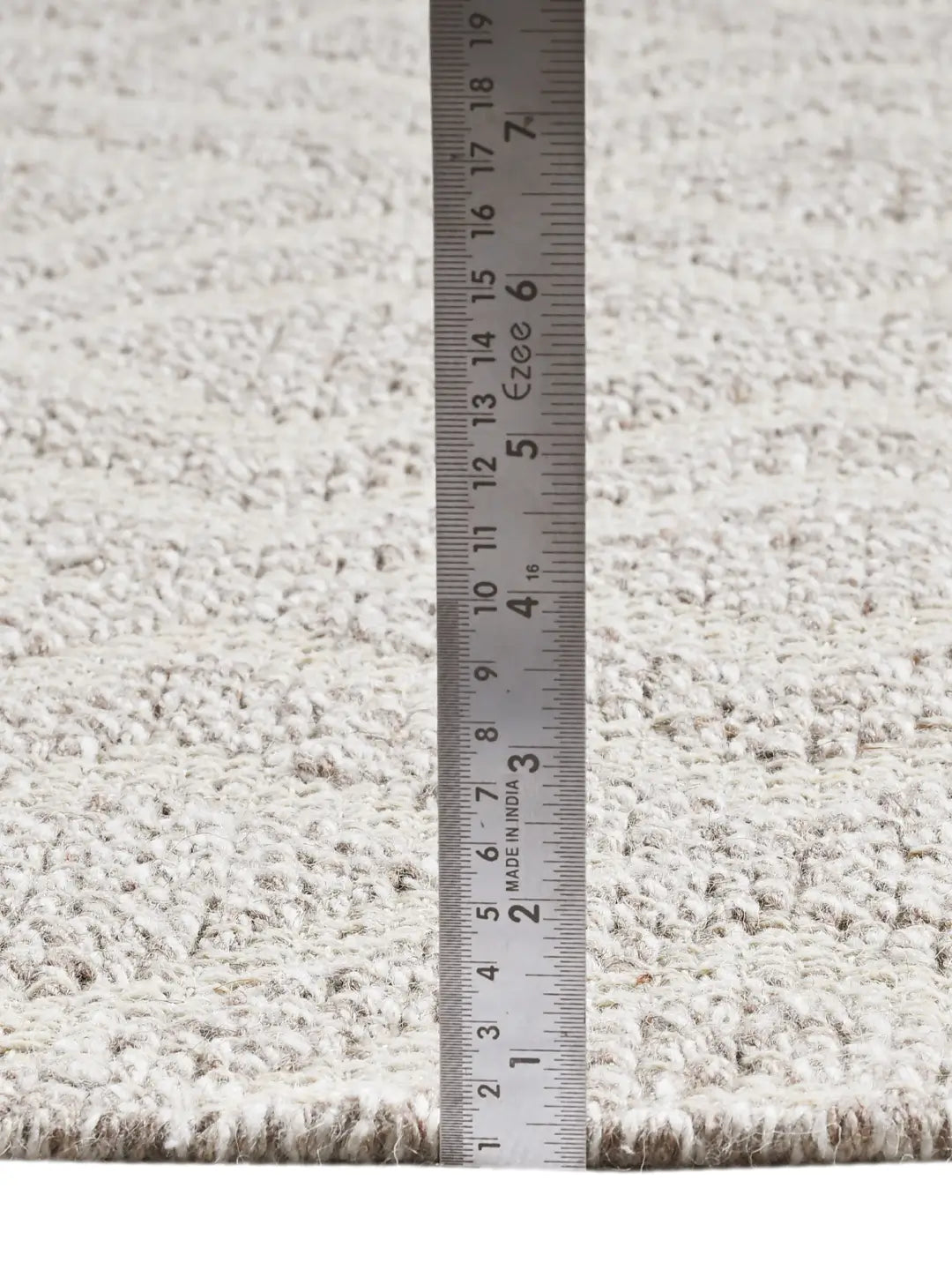 pile height of woven jute rug