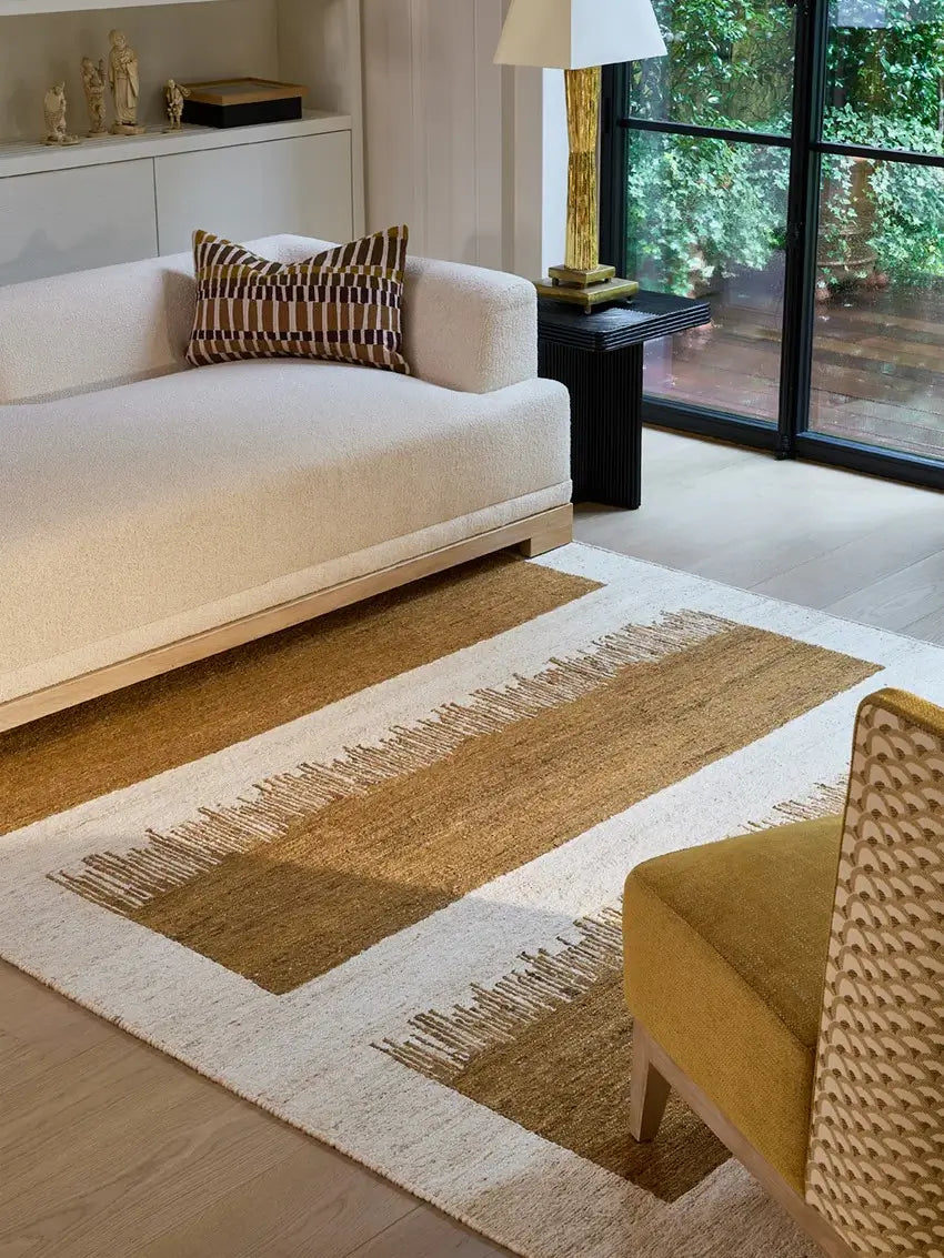 jute rug in modern living room