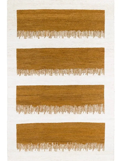 patterned brown and white jute rug