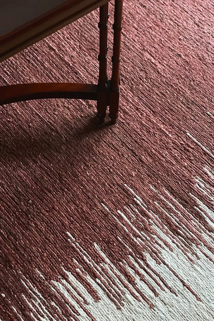 knotted jute rug close up