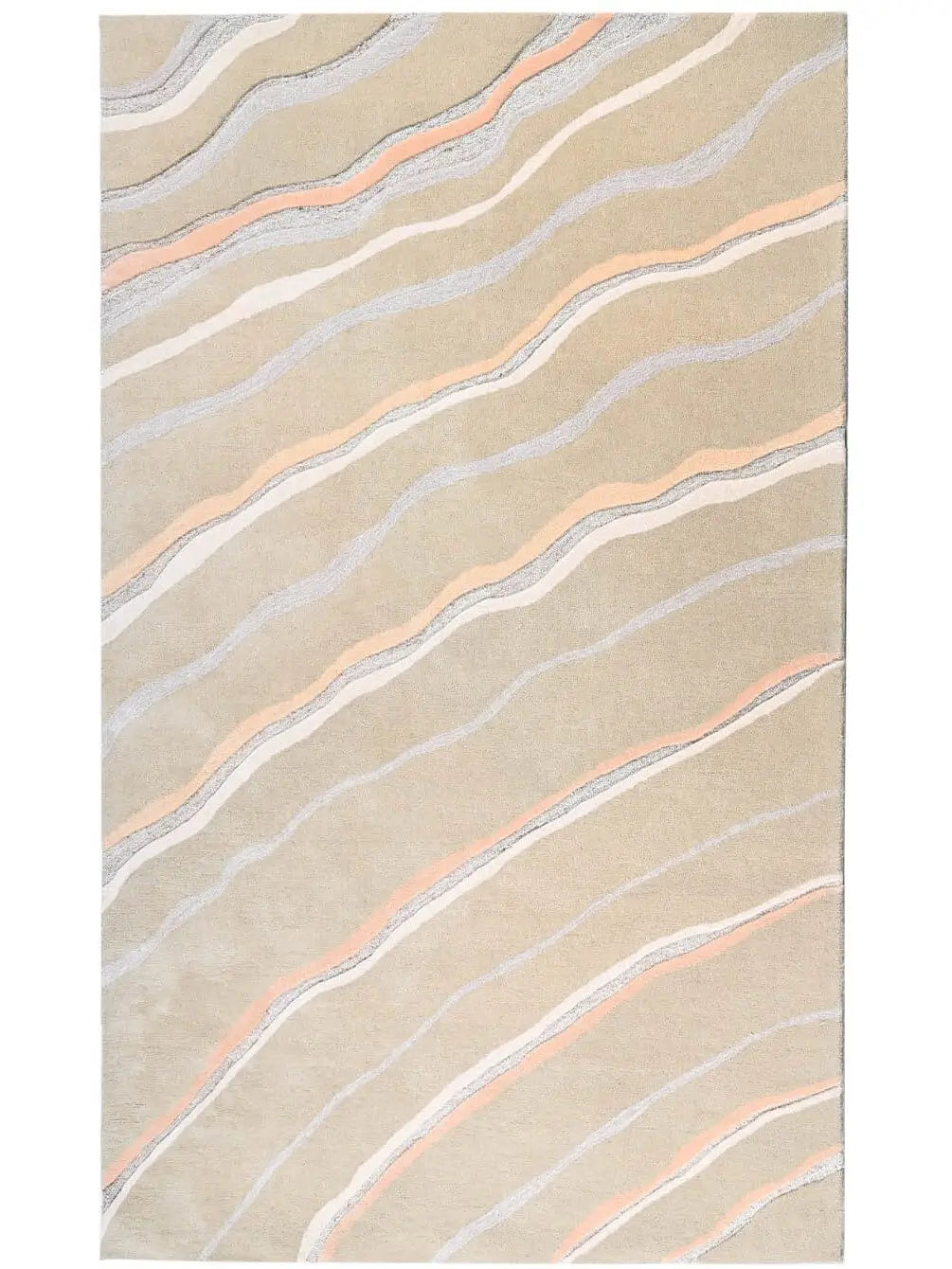 ochre hand tufted wool rug