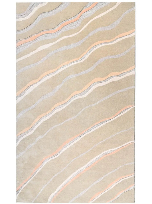 ochre hand tufted wool rug