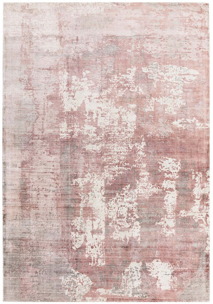 hand woven blush pink viscose rug