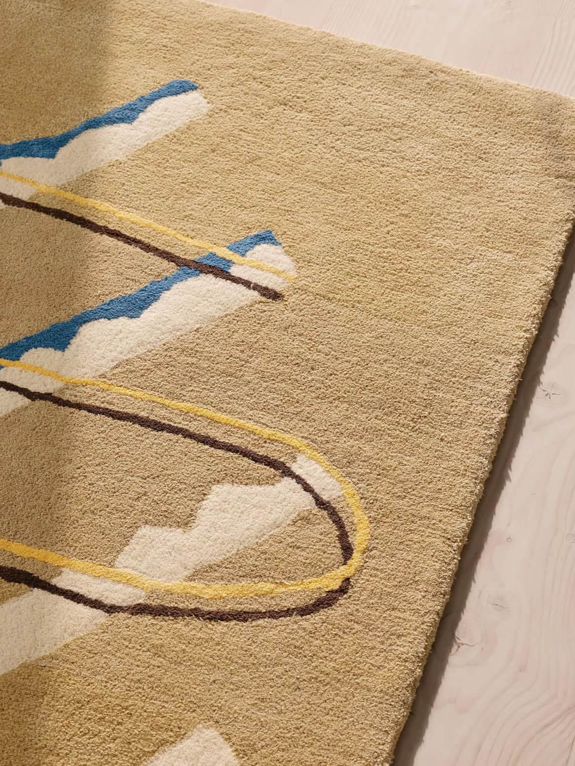 modern hand tufted wool carpet close up