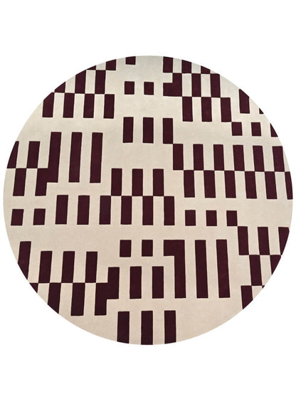 A round hand tufted area rug