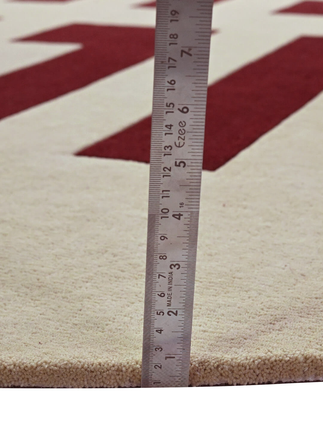 tufted wool area rug pile height