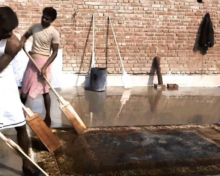 rug washing after construction