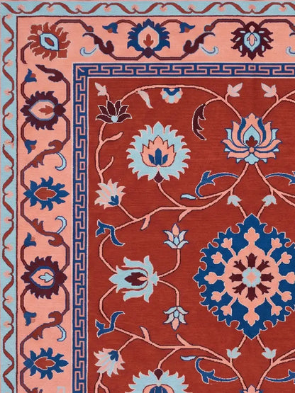 traditional patterned wool area rug