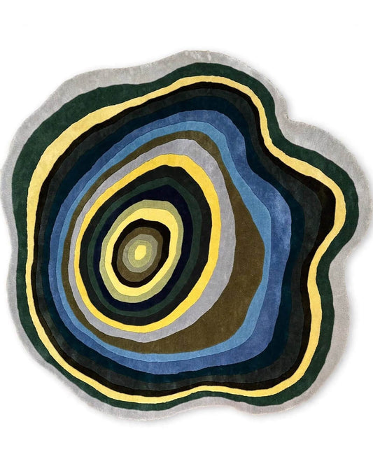 ruto hand tufted wool and silk rug