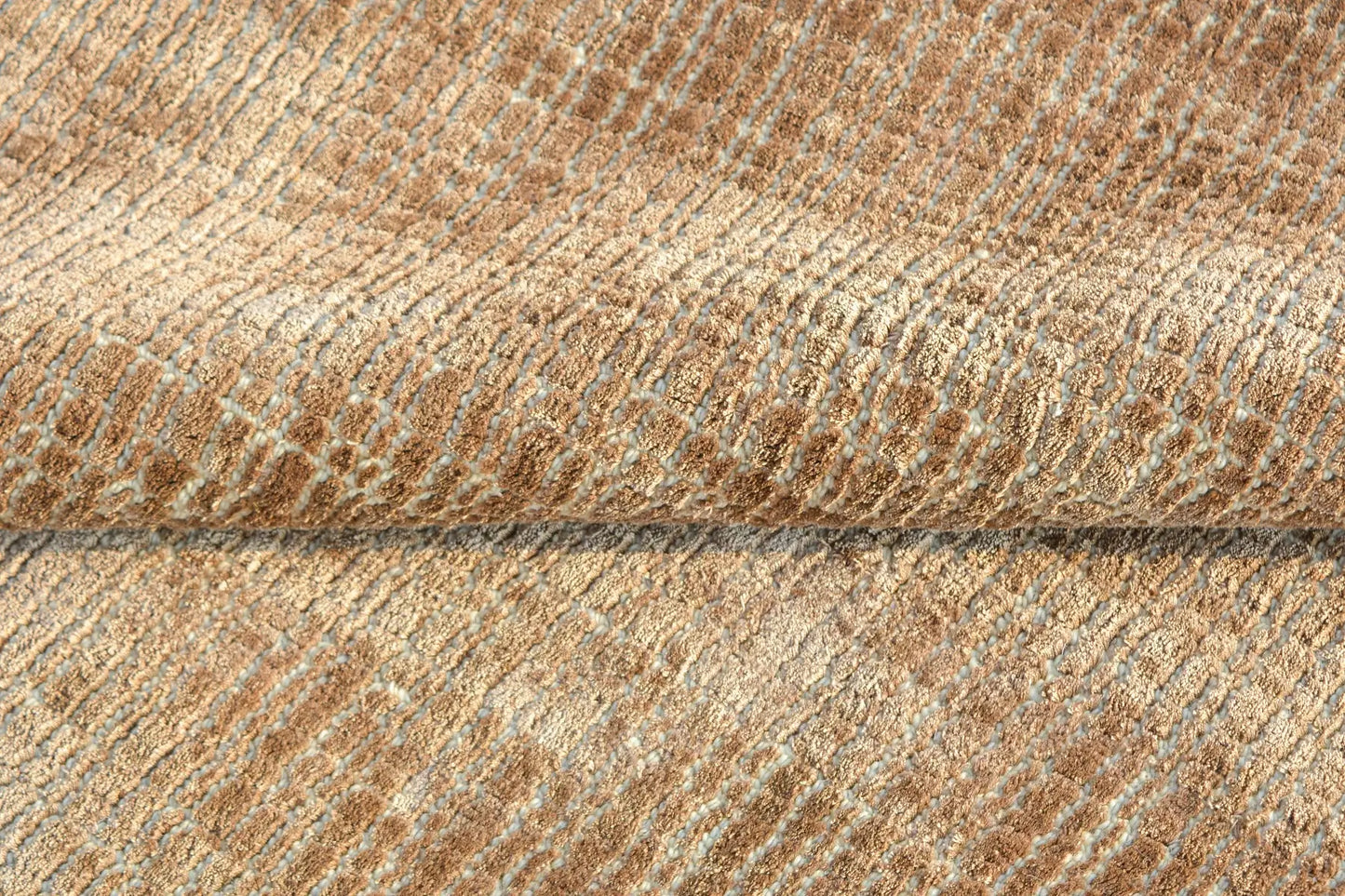 sahara wool silk rug close up
