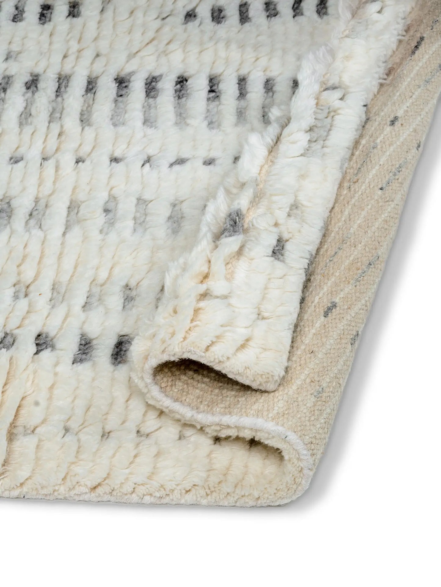 textured hand knotted beige area rug