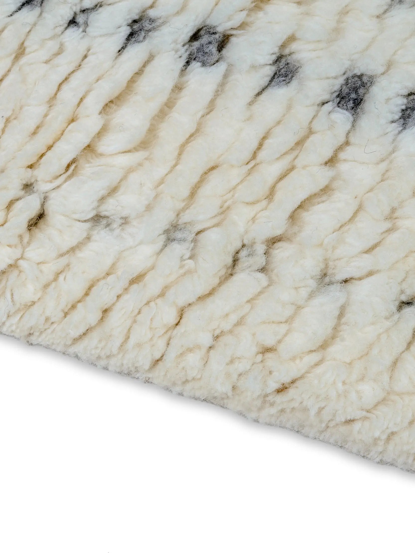 hand knotted wool carpet close up
