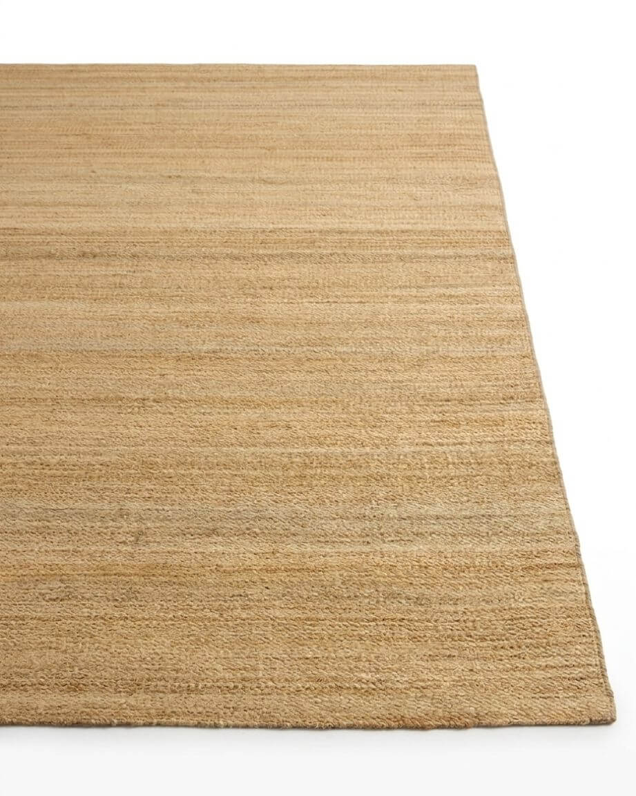 natural handwoven jute rug corner