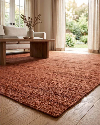 hand woven jutre rug close up