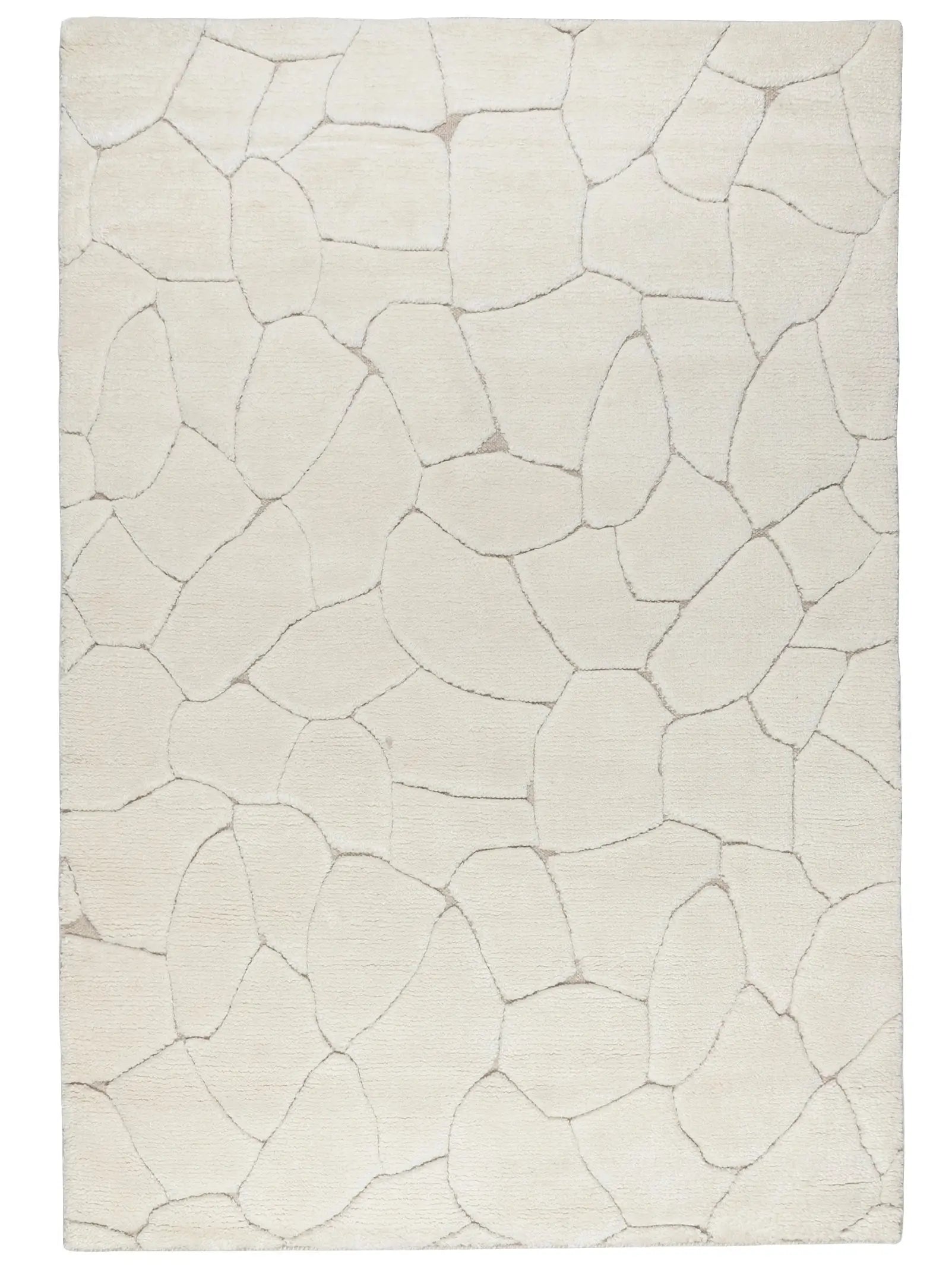 hand knotted beige area rug for living areas