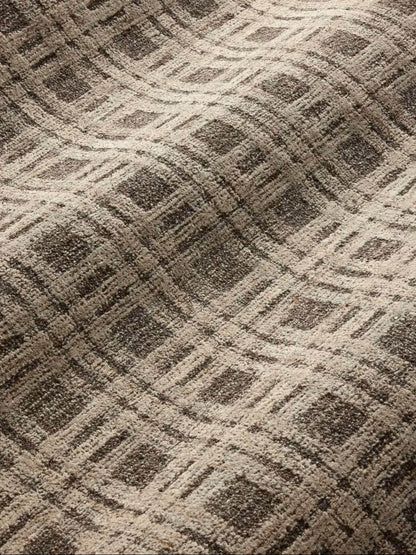 check pattern rug close up